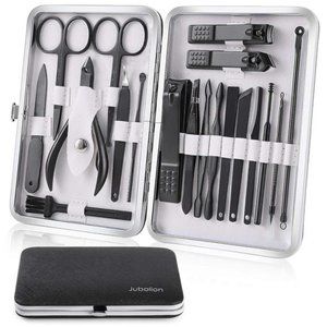 Manicure Set 19pcs Stainless Steel Professional Nail Clippers Pedicure Set